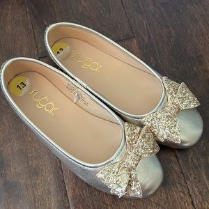 Girls size 13 gold pop sugar ballet style flats
